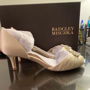 Size 7 Badgley Mischka kitten heals. Never worn.